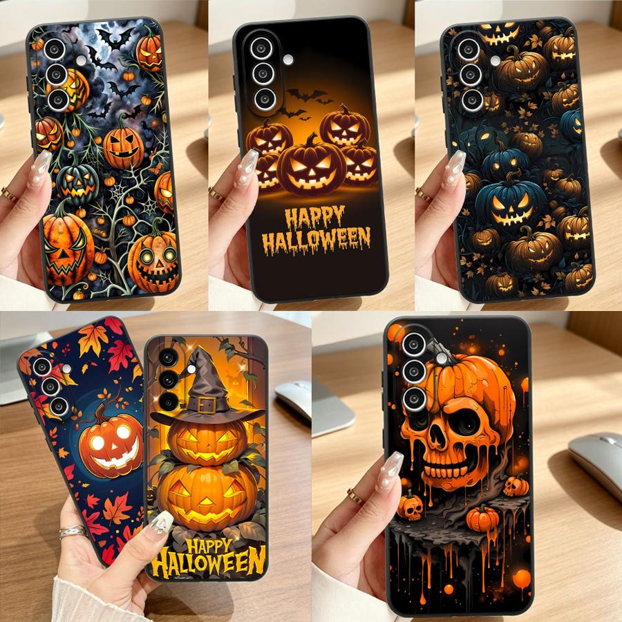 Samsung Galaxy A55 - Halloween Pumpkin Phone Cover Case for